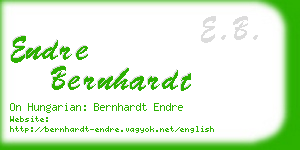 endre bernhardt business card